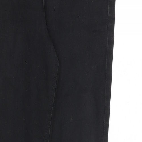 Marks and Spencer Womens Black Cotton Skinny Jeans Size 10 L29 in Slim Zip