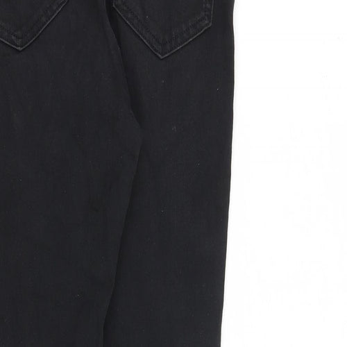 Marks and Spencer Womens Black Cotton Skinny Jeans Size 10 L29 in Slim Zip