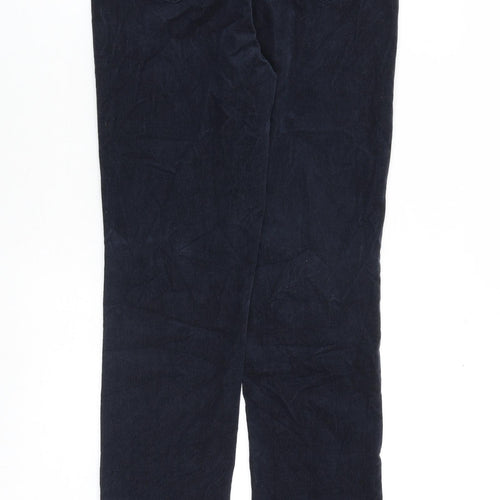 Marks and Spencer Womens Blue Cotton Straight Jeans Size 10 L32 in Regular Zip