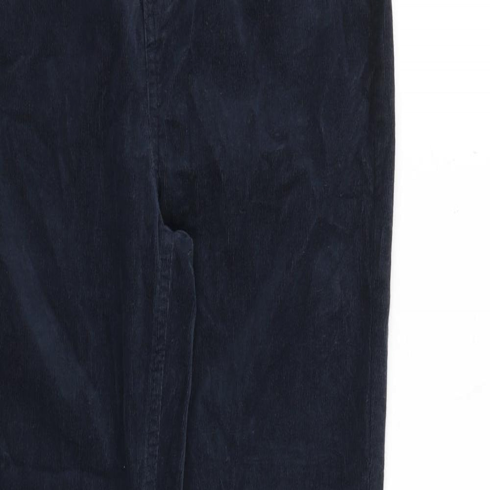 Marks and Spencer Womens Blue Cotton Straight Jeans Size 10 L32 in Regular Zip