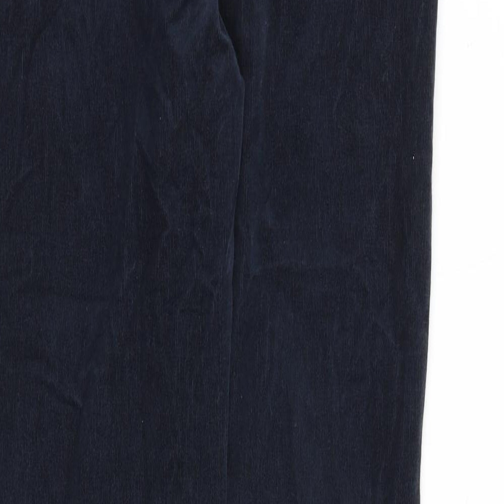 Marks and Spencer Womens Blue Cotton Straight Jeans Size 10 L32 in Regular Zip