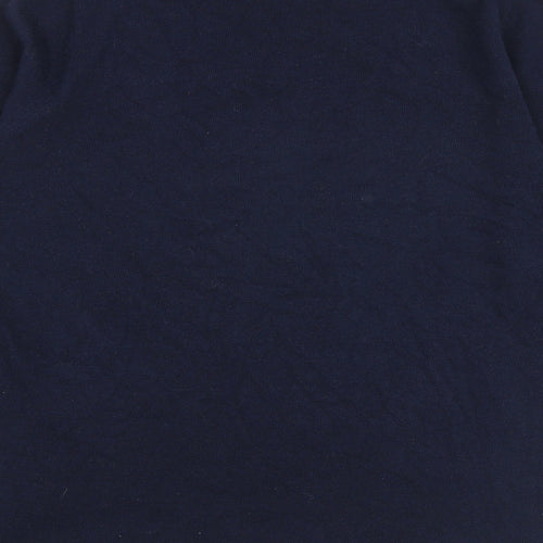 M&Co Womens Blue Round Neck Floral Polyester Pullover Jumper Size 10 - Flower Print