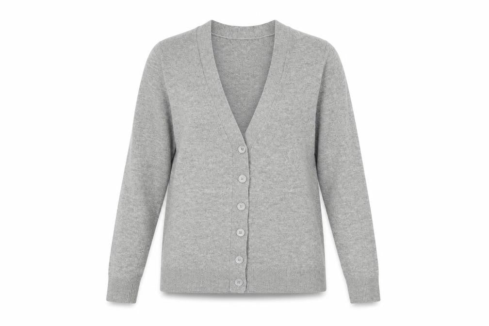 Gap Womens Grey V-Neck Nylon Cardigan Jumper Size XS
