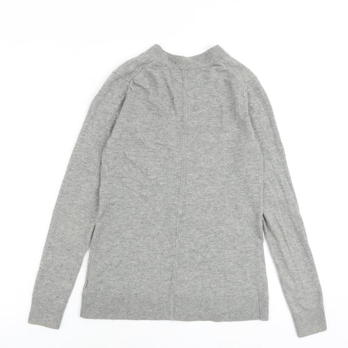 Gap Womens Grey V-Neck Nylon Cardigan Jumper Size XS