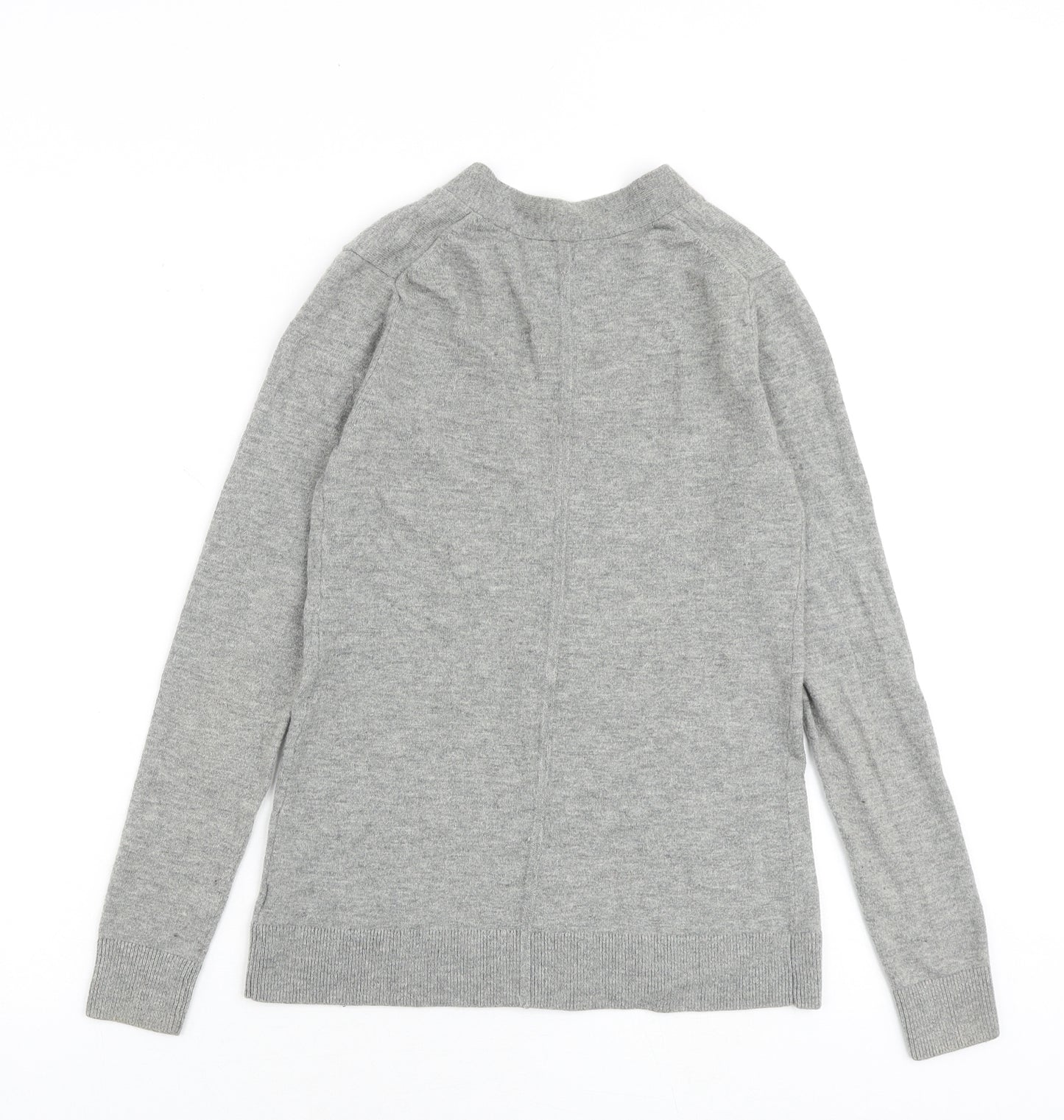 Gap Womens Grey V-Neck Nylon Cardigan Jumper Size XS