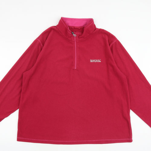 Regatta Womens Pink Polyester Pullover Sweatshirt Size 20 Zip