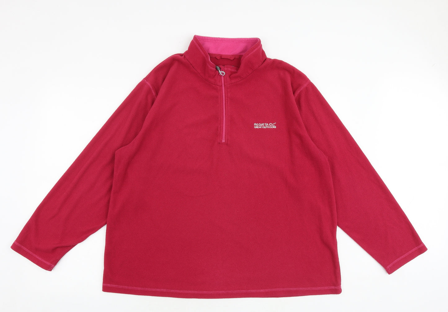Regatta Womens Pink Polyester Pullover Sweatshirt Size 20 Zip
