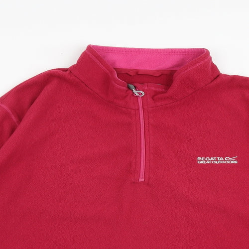 Regatta Womens Pink Polyester Pullover Sweatshirt Size 20 Zip