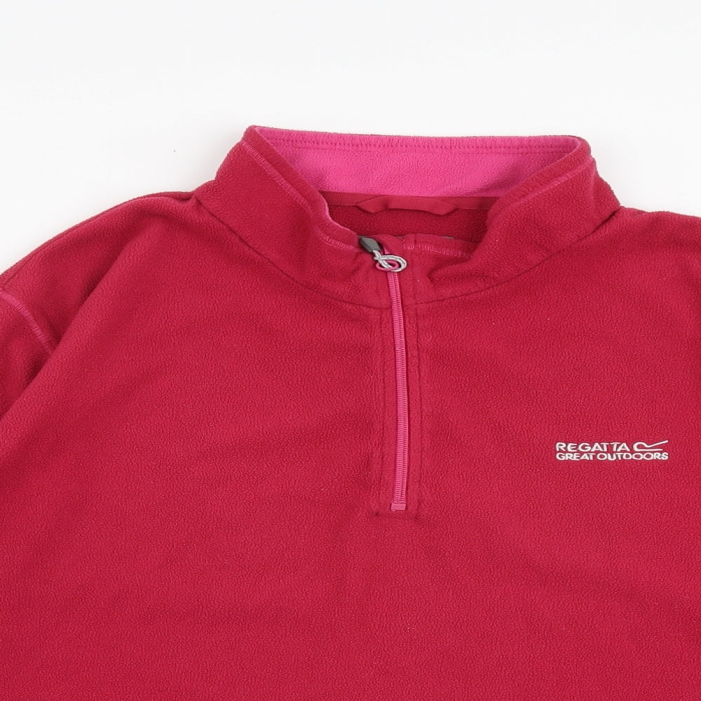 Regatta Womens Pink Polyester Pullover Sweatshirt Size 20 Zip