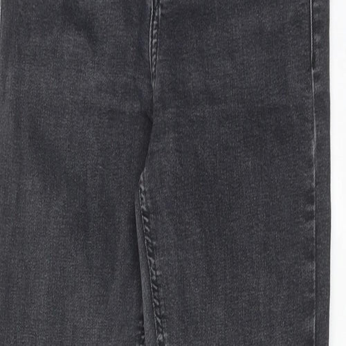 Topshop Womens Grey Cotton Skinny Jeans Size 28 in L32 in Regular Zip