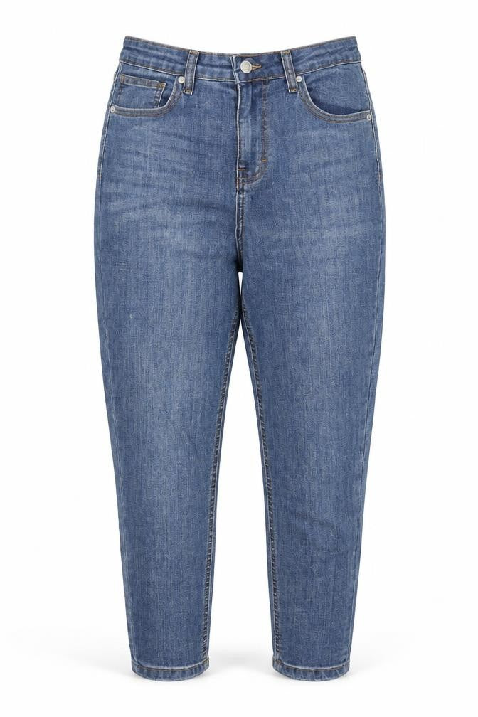 Don't think twice Womens Blue Cotton Tapered Jeans Size 10 Regular Zip