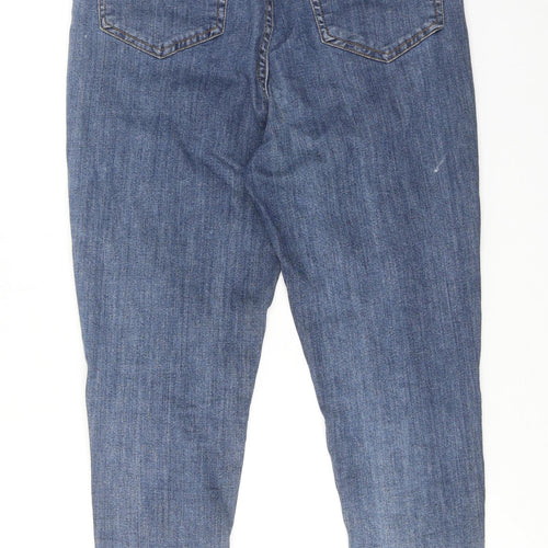 Don't think twice Womens Blue Cotton Tapered Jeans Size 10 Regular Zip