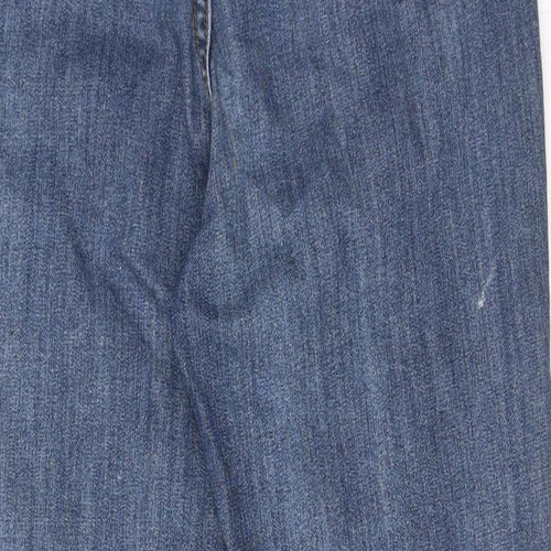Don't think twice Womens Blue Cotton Tapered Jeans Size 10 Regular Zip