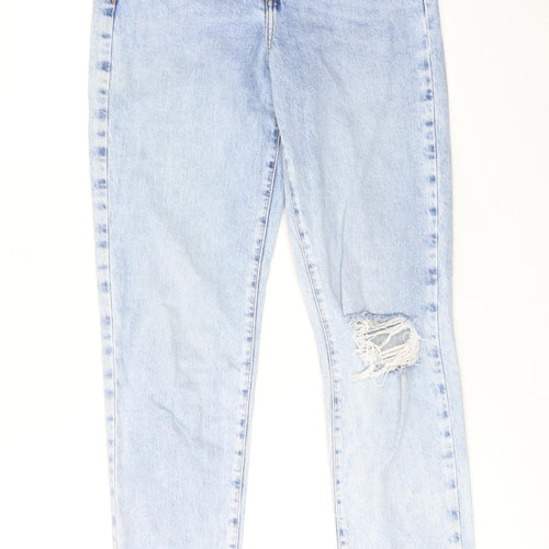 New Look Womens Blue Cotton Skinny Jeans Size 8 Regular Zip
