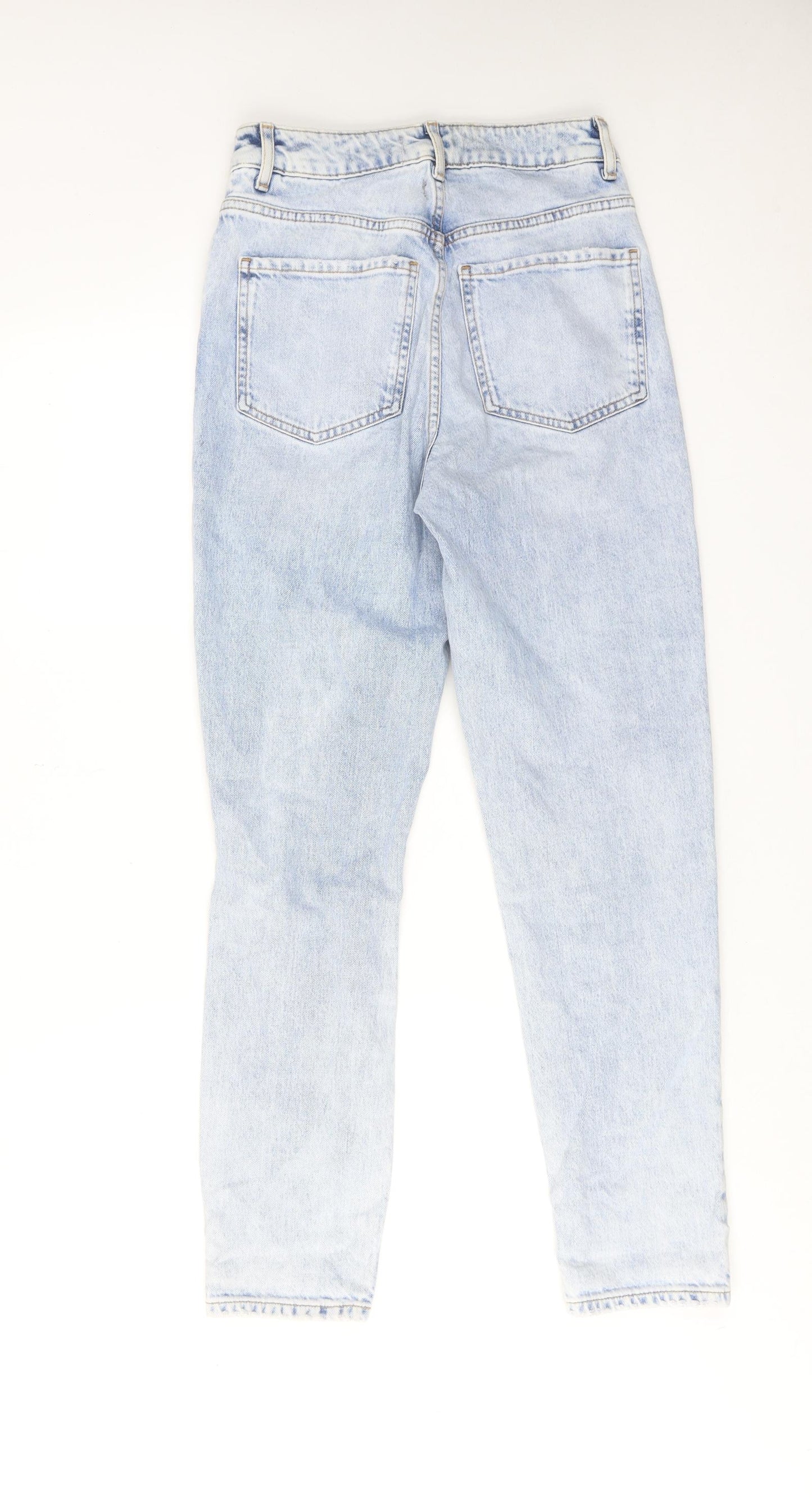 New Look Womens Blue Cotton Skinny Jeans Size 8 Regular Zip