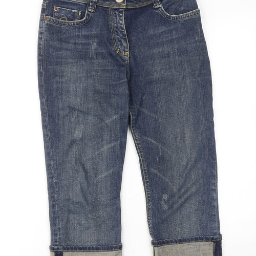 Limited Collection Womens Blue Cotton Straight Jeans Size 8 Regular Zip