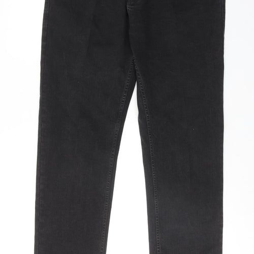 NEXT Mens Black Cotton Straight Jeans Size 36 in L31 in Regular Zip