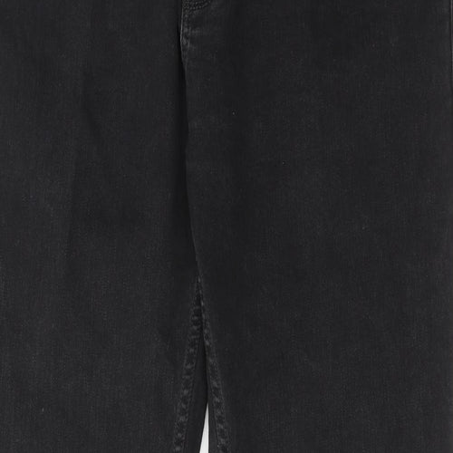 NEXT Mens Black Cotton Straight Jeans Size 36 in L31 in Regular Zip