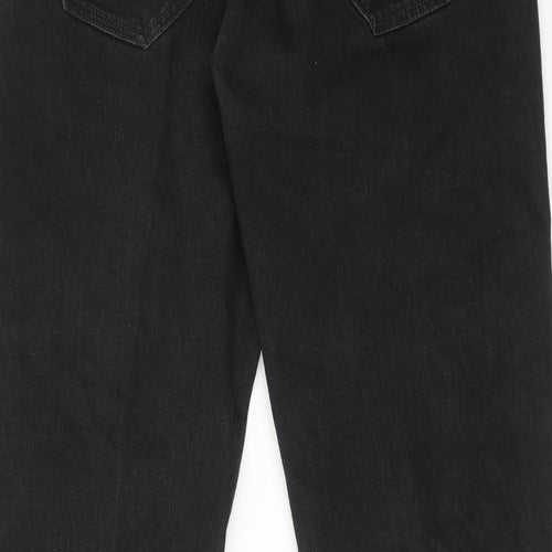 NEXT Mens Black Cotton Straight Jeans Size 36 in L31 in Regular Zip