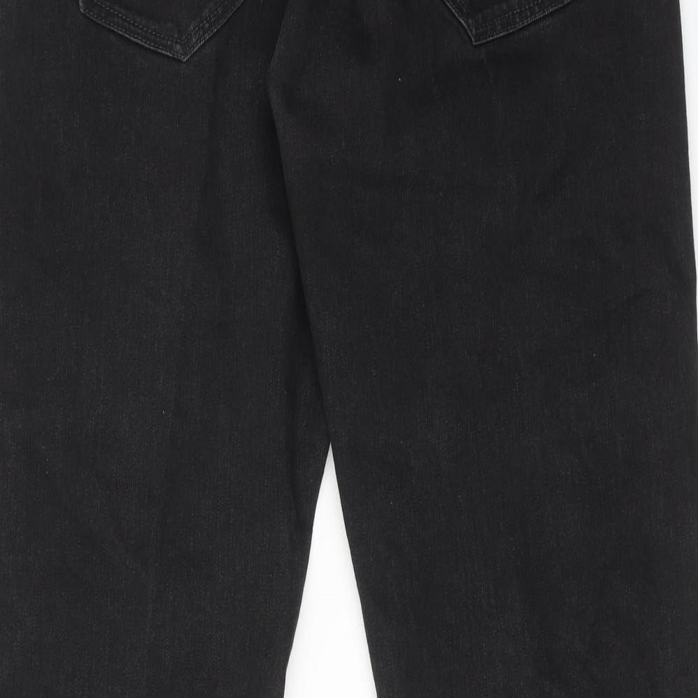 NEXT Mens Black Cotton Straight Jeans Size 36 in L31 in Regular Zip