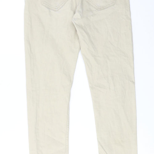 Denim & Co. Mens Beige Cotton Skinny Jeans Size 30 in L30 in Regular Zip
