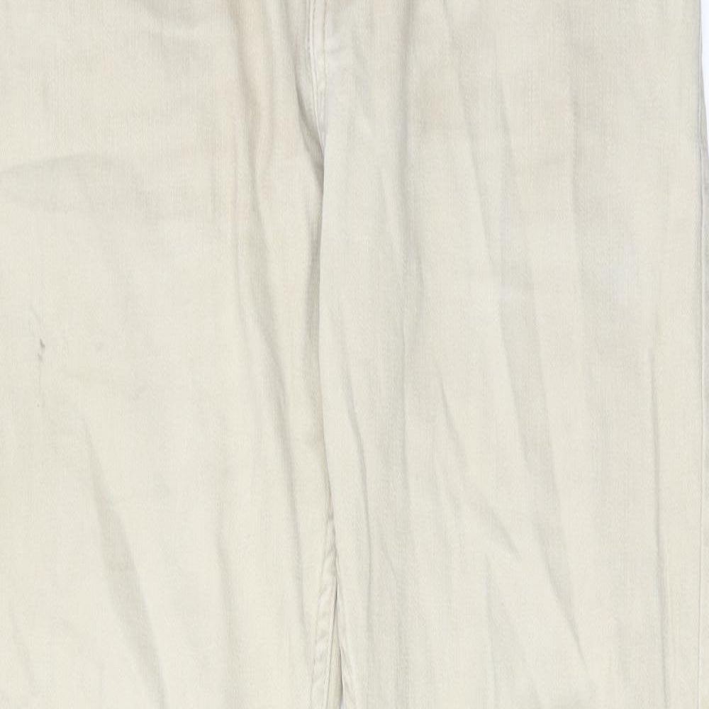 Denim & Co. Mens Beige Cotton Skinny Jeans Size 30 in L30 in Regular Zip