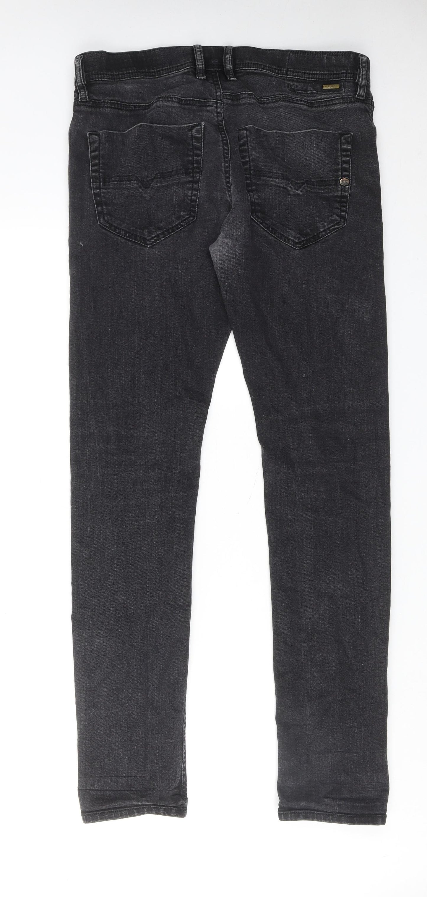 Diesel Mens Grey Cotton Skinny Jeans Size 30 in L32 in Regular Button