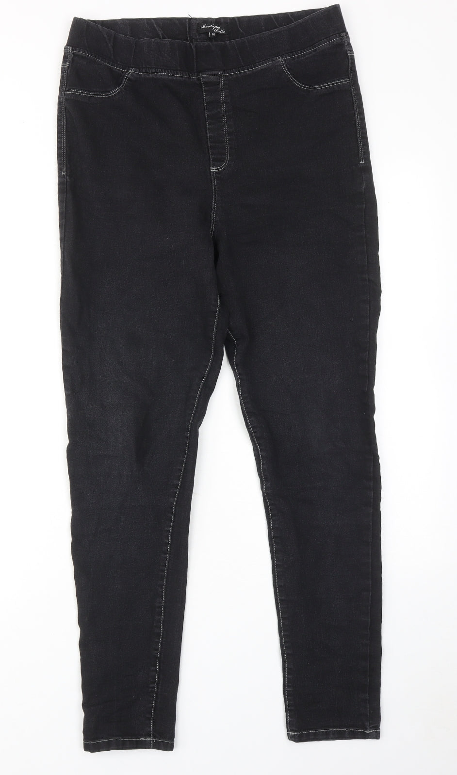 Boutique Belle Womens Black Cotton Jegging Jeans Size 14 Regular