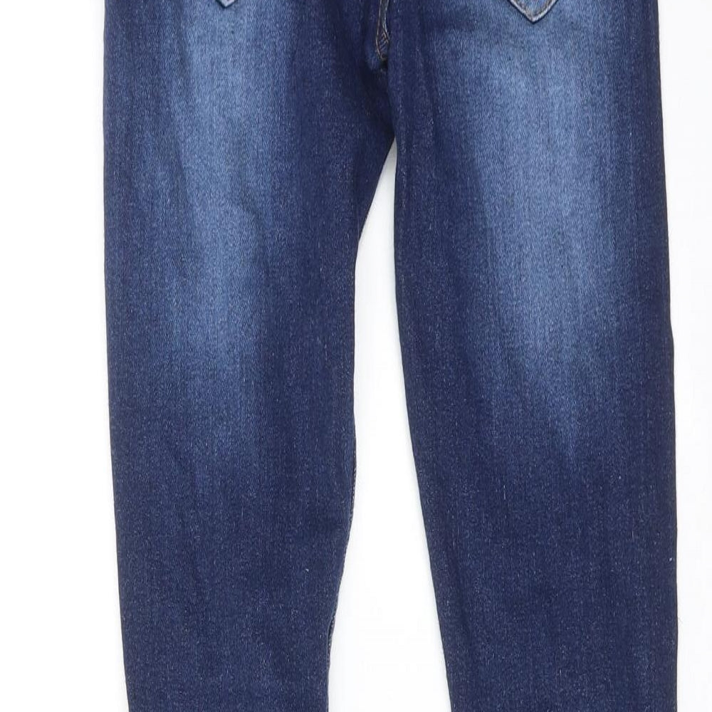 A2Z 4 KIDS Boys Blue Cotton Skinny Jeans Size 11-12 Years Regular Zip