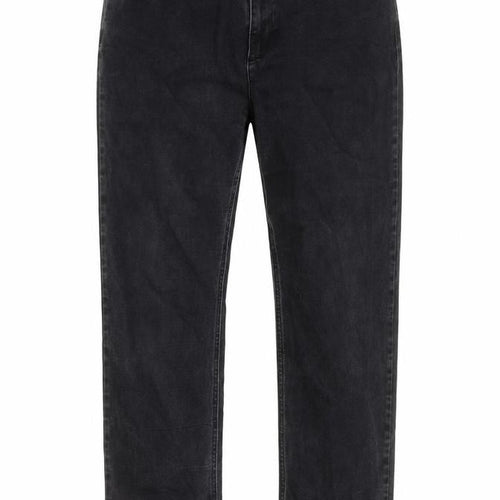 Marks and Spencer Womens Black Cotton Straight Jeans Size 36 in Regular Zip
