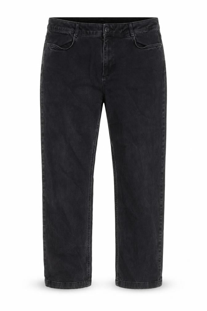 Marks and Spencer Womens Black Cotton Straight Jeans Size 36 in Regular Zip