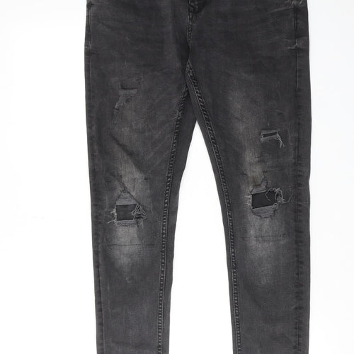 FSBN Mens Black Cotton Skinny Jeans Size 30 in L32 in Regular Zip