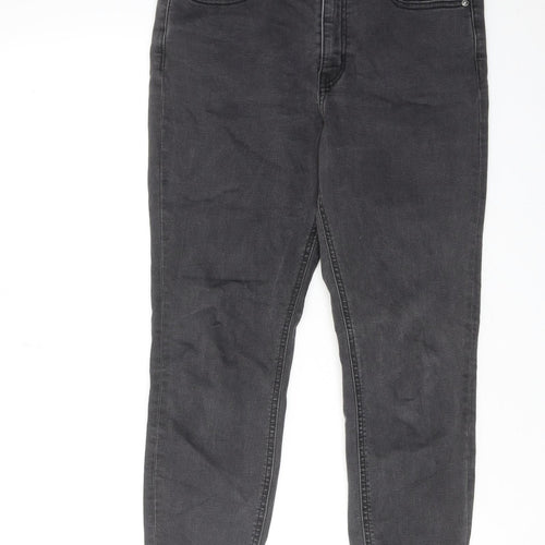 ASOS Womens Grey Cotton Skinny Jeans Size 30 in L26 in Regular Zip