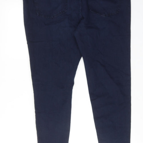Marks and Spencer Womens Blue Cotton Skinny Jeans Size 20 Regular Zip