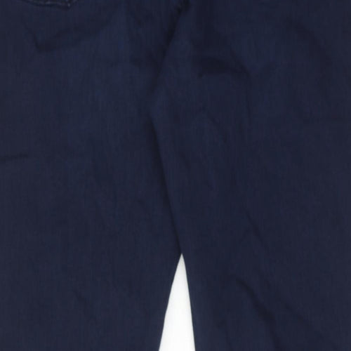 Marks and Spencer Womens Blue Cotton Skinny Jeans Size 20 Regular Zip