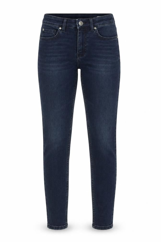 Marks and Spencer Womens Blue Cotton Skinny Jeans Size 6 Regular Zip