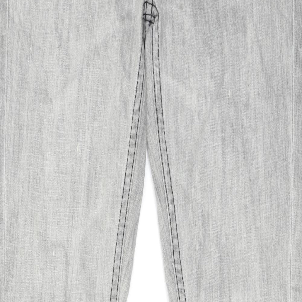 Quiksilver Mens Grey Cotton Skinny Jeans Size 28 in L30 in Regular Zip