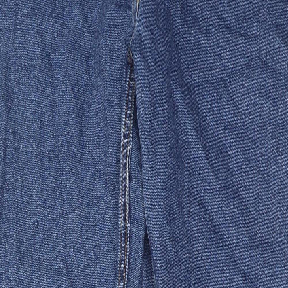 Brooker Womens Blue Cotton Straight Jeans Size 14 L32 in Regular Zip