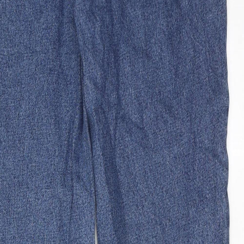 Brooker Womens Blue Cotton Straight Jeans Size 14 L32 in Regular Zip