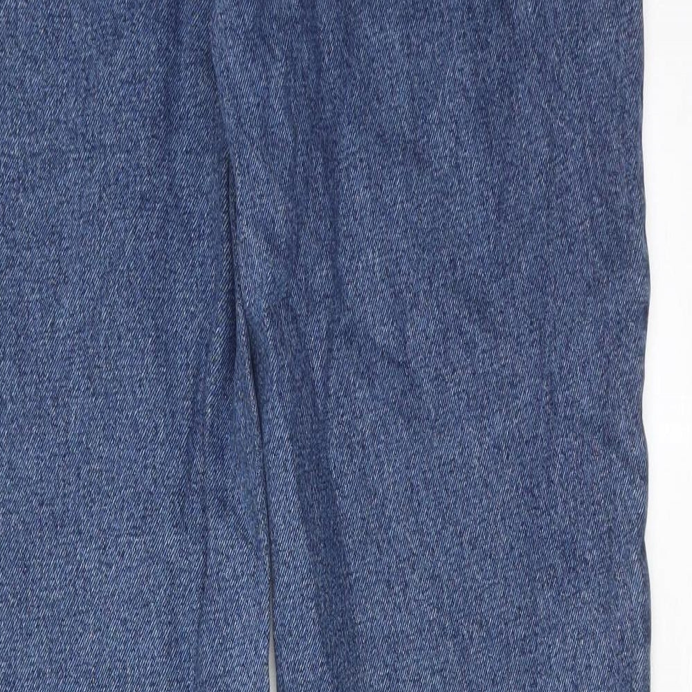 Brooker Womens Blue Cotton Straight Jeans Size 14 L32 in Regular Zip