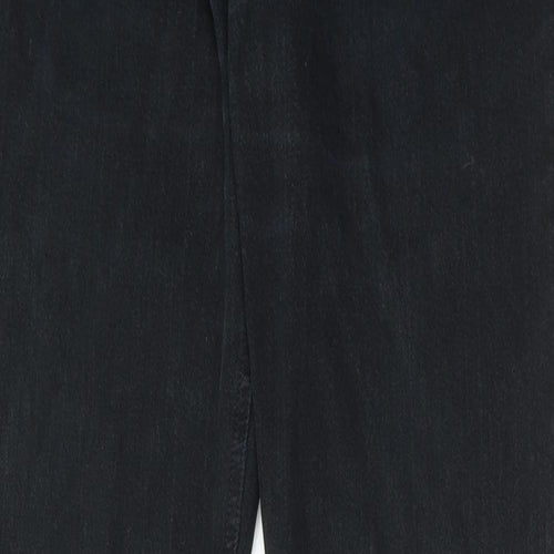 Farah Mens Black Cotton Straight Jeans Size 34 in L34 in Regular Zip