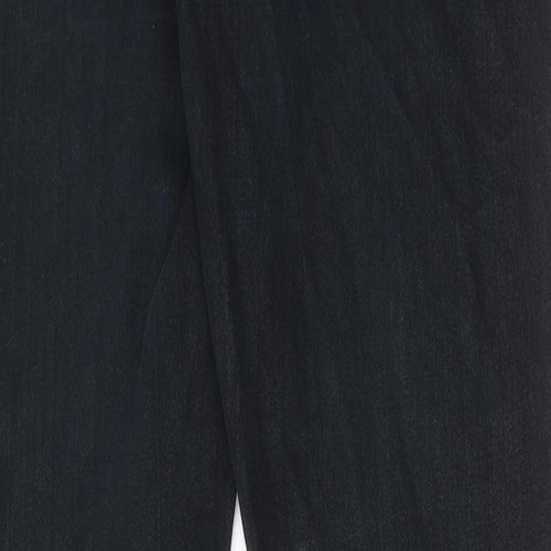 Farah Mens Black Cotton Straight Jeans Size 34 in L34 in Regular Zip