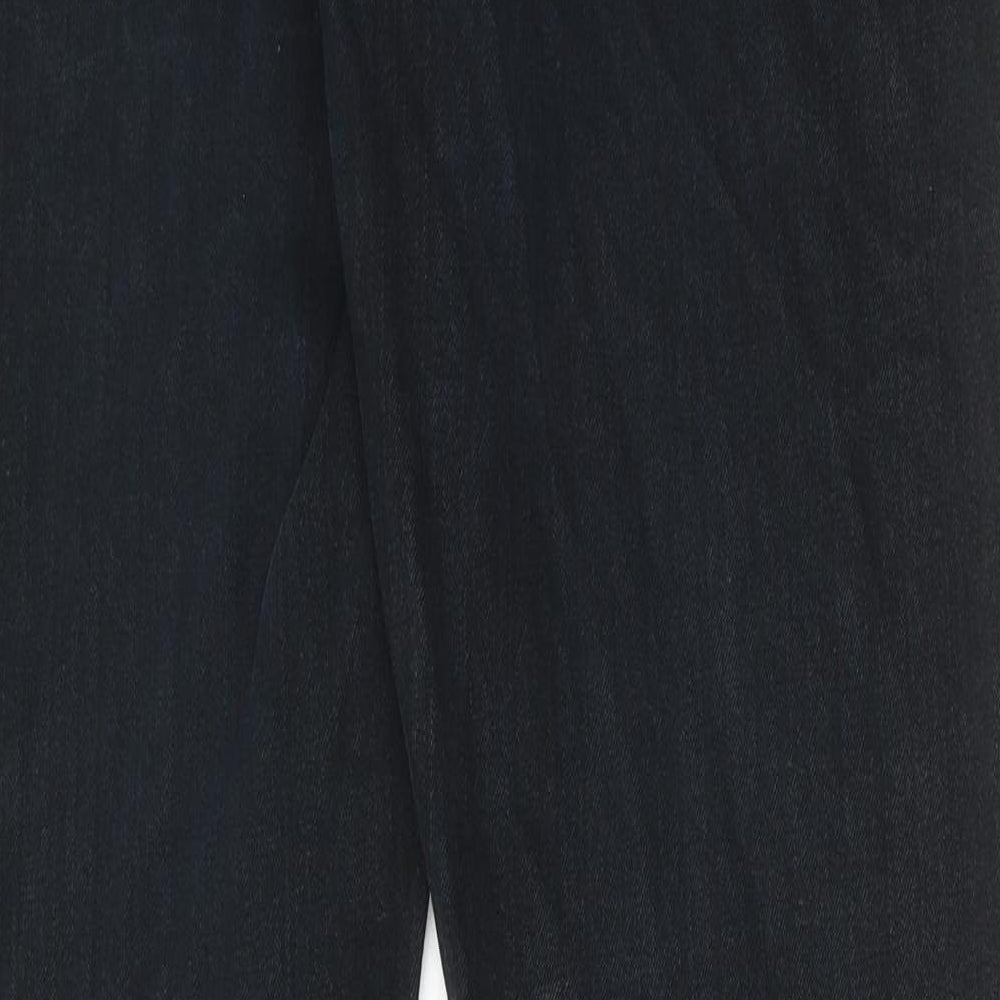 Farah Mens Black Cotton Straight Jeans Size 34 in L34 in Regular Zip