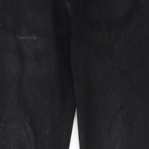 NEXT Mens Black Cotton Skinny Jeans Size 30 in L29 in Regular Zip