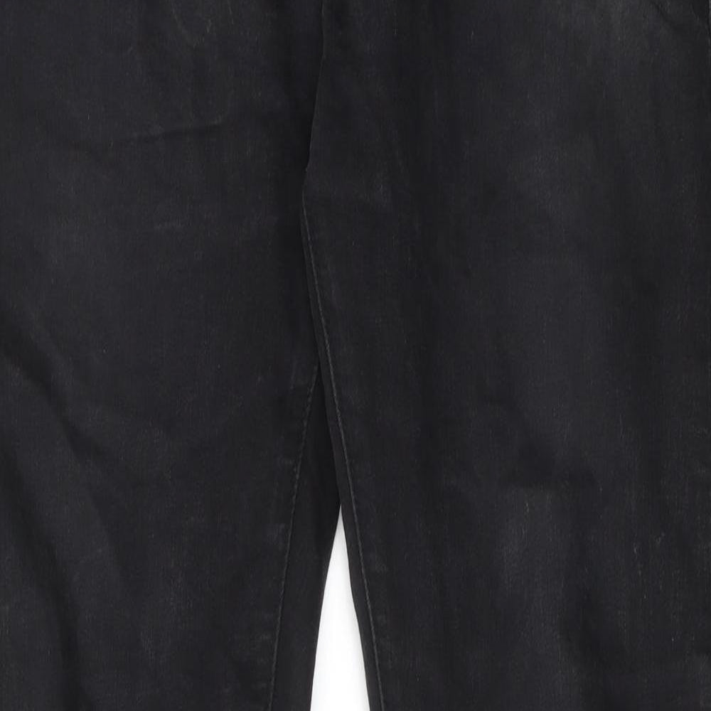 MnMl Mens Black Cotton Skinny Jeans Size 34 in L32 in Regular Button - Ankle Zip