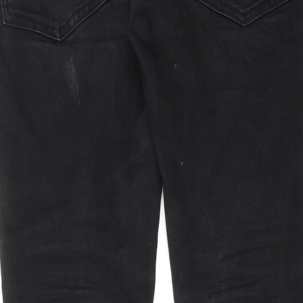 MnMl Mens Black Cotton Skinny Jeans Size 34 in L32 in Regular Button - Ankle Zip