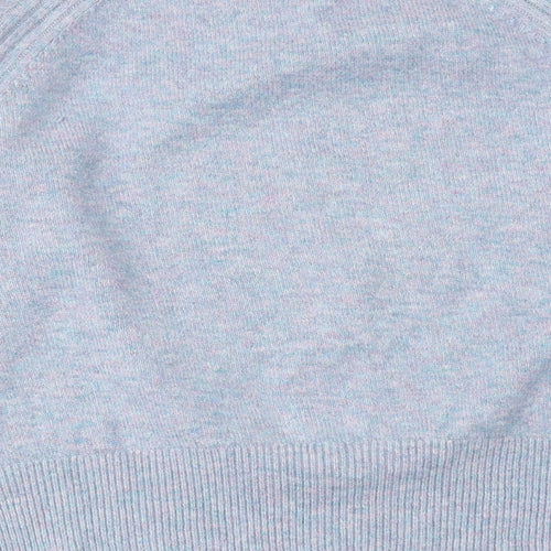 Marks and Spencer Womens Blue Round Neck Acrylic Pullover Jumper Size M