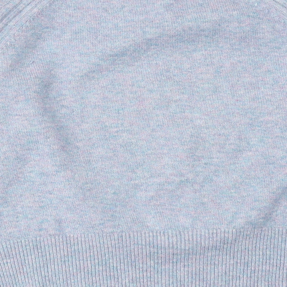 Marks and Spencer Womens Blue Round Neck Acrylic Pullover Jumper Size M