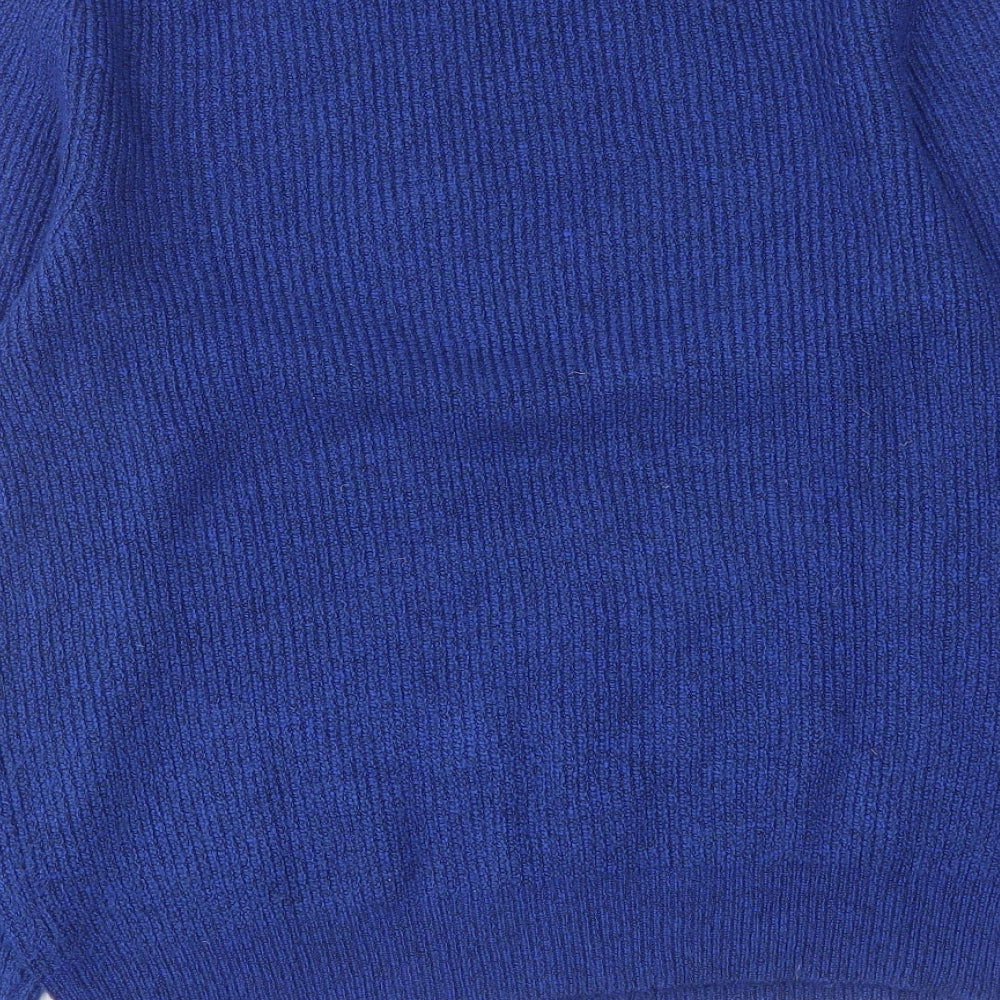 Marks and Spencer Mens Blue Round Neck Polyamide Pullover Jumper Size M Long Sleeve