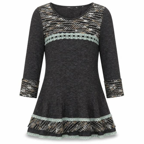 Preview Womens Grey Geometric Acrylic Jumper Dress Size S Scoop Neck Pullover